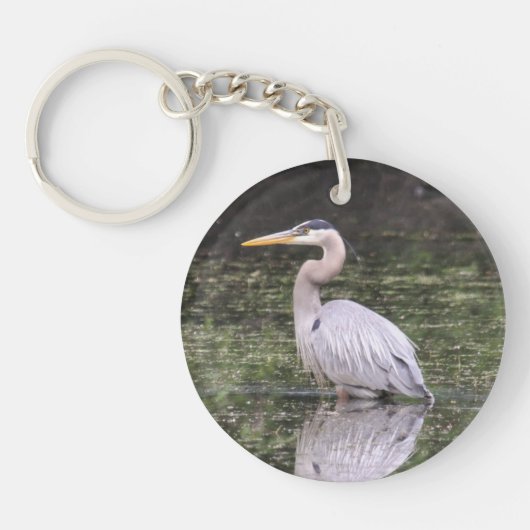 Great Blue Heron Sleutelhanger (Voorkant)