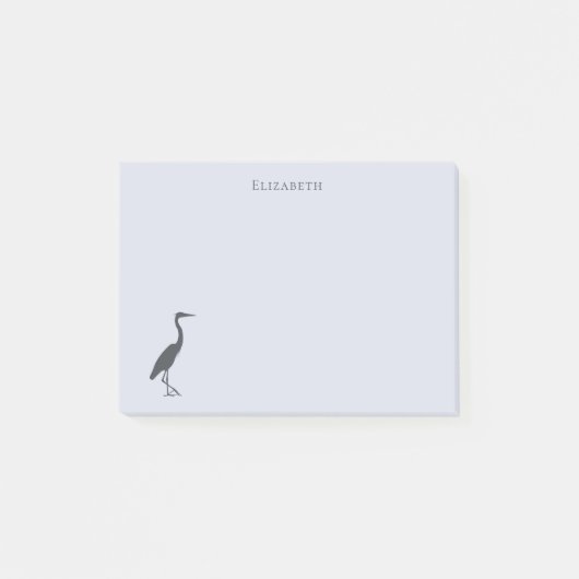 Great Blue Heron standing silhouette Post-it® Notes (Voorkant)