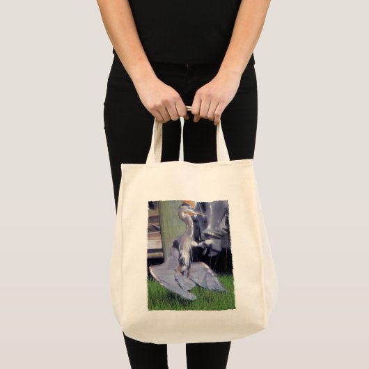 Great Blue Heron sunbathing Tote Bag (Devant (produit))