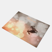 Great Blue Heron Sunrise Reflection Deuren Mat (Schuin)