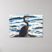 Great Blue Heron Sunset Vibe Canvas Afdruk (Voorkant)