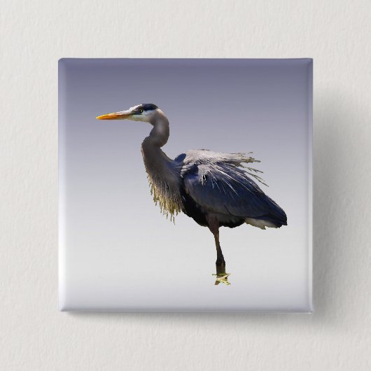 Great Blue Heron Vierkante Button 5,1 Cm (Voorkant)
