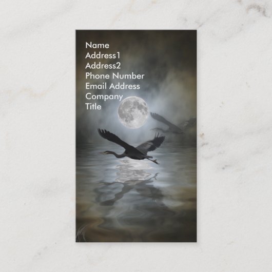 Great Blue Heron Visitekaartje (Voorkant)