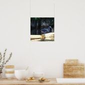 Great Blue Heron Waiting Poster (Keuken)