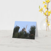 Great Blue Herons Caressing Kaart (Gele Bloem)