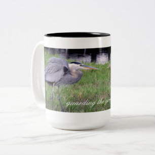 Great Blue Heron's Territory Tweekleurige Koffiemok
