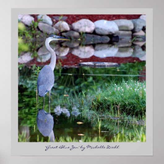 Great Blue Zen Poster (Voorkant)