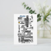 Great Commission Mathew 28 (v1) Briefkaart (Staand voorkant)