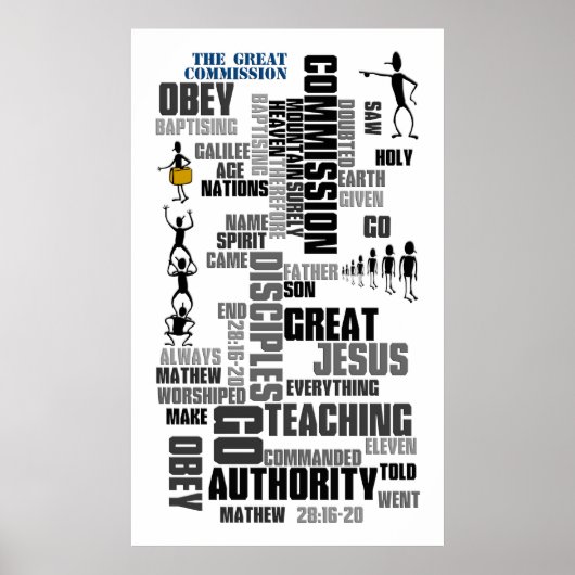 Great Commission Mathew 28 (v1) Poster (Voorkant)