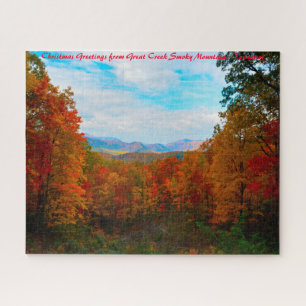 Great Creek Smoky Mountains. Kerstgroeten Legpuzzel