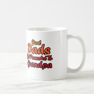 Great Dads Get Promoted To Grandpa Retro Typograph Koffiemok