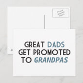 Great Dads Get Promoted to Grandpas Briefkaart (Voorkant / Achterkant)