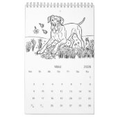 Great Dane 18-Month Coloring Personalized Kalender (Mar 2026)
