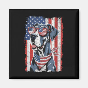 Great Dane 4 juli hond patriottische Amerikaanse v Magneet
