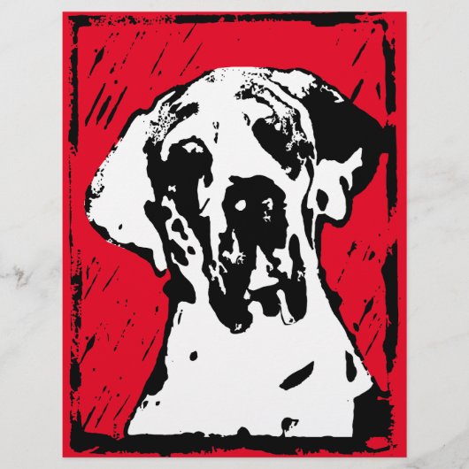 Great Dane annonçant les cartes (Devant)