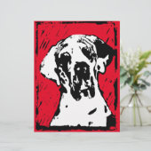 Great Dane annonçant les cartes (Debout devant)