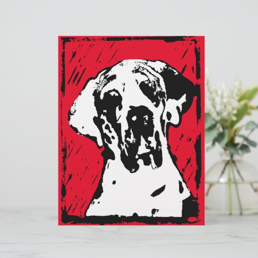 Great Dane annonçant les cartes (Debout devant)