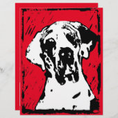 Great Dane annonçant les cartes (Devant / Derrière)