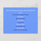 Great Dane Baby Black Boy Faire-part (Dos)