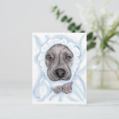 Great Dane Baby Black Boy Faire-part (Debout devant)