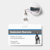 Great Dane-badge Badge (Achterkant met uittrekbare clip)