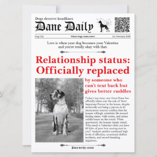 Great Dane Beste Vriend Valentijns Krantkaart Feestdagenkaart