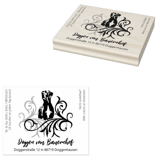 Great Dane Big  Rubberstempel (Gestempeld)