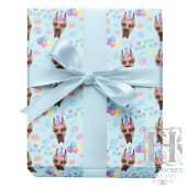 Great Dane Birthday Gift Wrapping Paper Blue Cadeaupapier