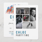 Great Dane Birthday Invitation (Devant / Derrière)