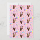 Great Dane Birthday Invitation in Pink (Dos)