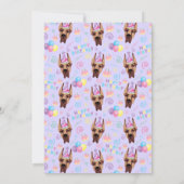 Great Dane Birthday Invitation in Purple (Dos)