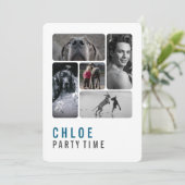 Great Dane Birthday Invitation Kaart (Staand voorkant)