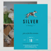 Great Dane Birthday Invitation with 3 Photos (Devant / Derrière)