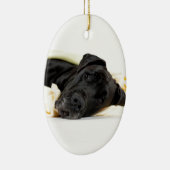 Great Dane - black / Deutsche Dogge - schwarz Keramisch Ornament (Rechts)
