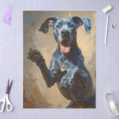 Great Dane blauw Tissuepapier (Craft)