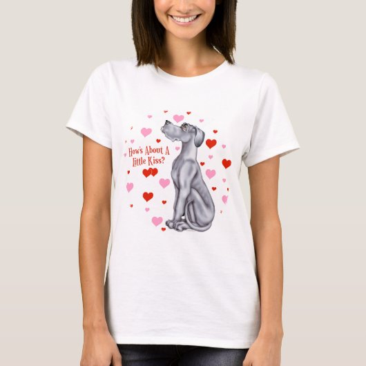 Great Dane Blue UC Kiss T-shirt (Voorkant)