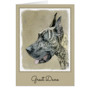 Great dane (Brindle) peignant - art original de