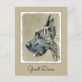 Great Dane (Brindle) schilderen - Oorspronkelijke Briefkaart (Voorkant)