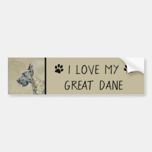 Great Dane (Brindle) schilderen - Oorspronkelijke  Bumpersticker
