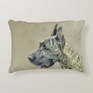 Great Dane (Brindle) schilderen - Oorspronkelijke  Decoratief Kussen