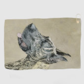 Great Dane (Brindle) schilderen - Oorspronkelijke Golfhanddoek (Horizontaal)