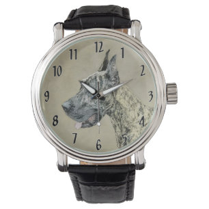 Great Dane (Brindle) schilderen - Oorspronkelijke Horloge