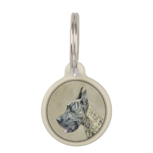 Great Dane (Brindle) schilderen - Oorspronkelijke Huisdierpenning