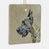 Great Dane (Brindle) schilderen - Oorspronkelijke Keramisch Ornament (Rechts)