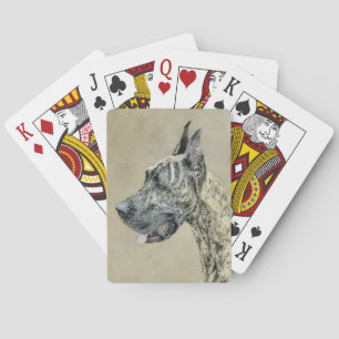 Great Dane (Brindle) schilderen - Oorspronkelijke Pokerkaarten