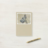 Great Dane (Brindle) schilderen - Oorspronkelijke Post-it® Notes (Op bureau)
