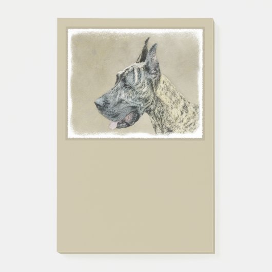 Great Dane (Brindle) schilderen - Oorspronkelijke Post-it® Notes (Voorkant)