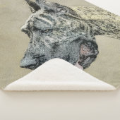 Great Dane (Brindle) schilderen - Oorspronkelijke Sherpa Deken (3/4)