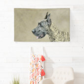 Great Dane (Brindle) schilderen - Oorspronkelijke  Spandoek (Insitu)