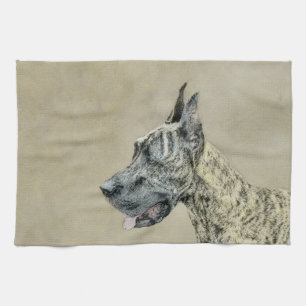 Great Dane (Brindle) schilderen - Oorspronkelijke Theedoek